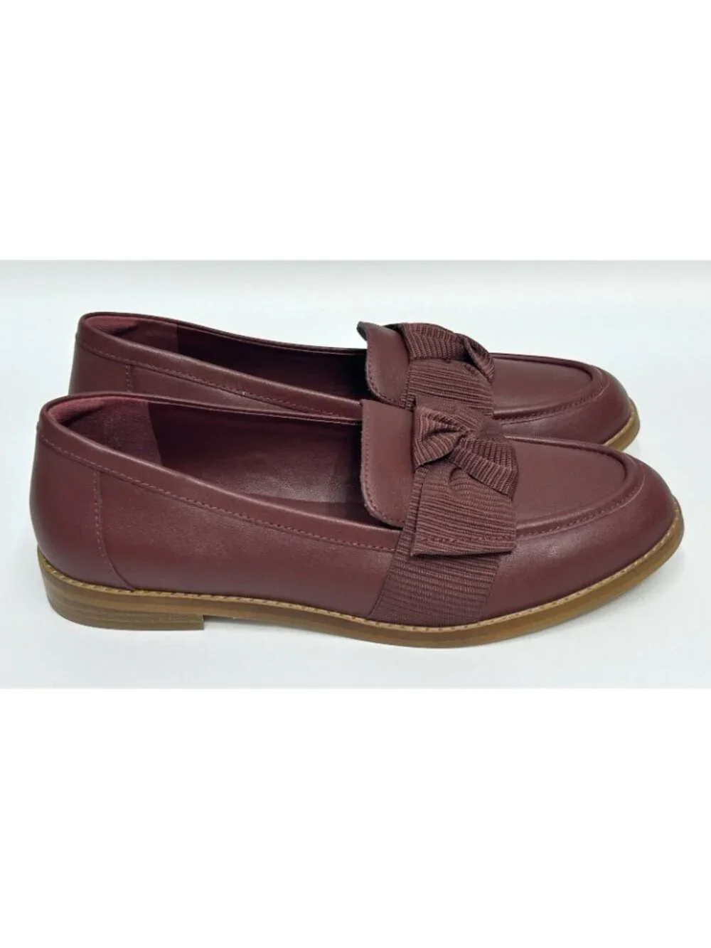 NEW Quince Italian Leather Penny Loafer Womens 8 Win Burgundy Preppy Work Office